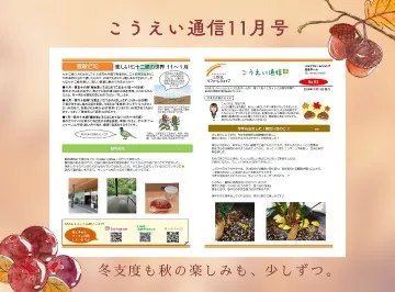 こうえい通信11月号🍂年末前の掃除＆秋の暮らしを楽しむヒント